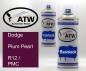 Preview: Dodge, Plum Pearl, R12 / PMC: 400ml Sprühdose + 400ml Klarlack - Set, von ATW Autoteile West.